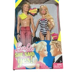 Barbie SHE SAID YES Ken & Barbie Set Together Again New NRFB